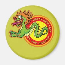 Fun Year of the Dragon Design Refrigerator Magnets