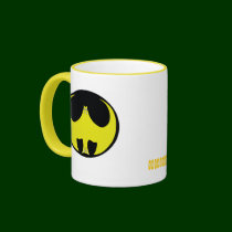 Fun Yellow Bat-Cat Mug mugs