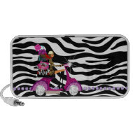 Fun Zebra Doodle Speaker Cover Purse Scooter Woman doodle