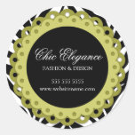 Fun Zebra Print and Green Lace Stickers