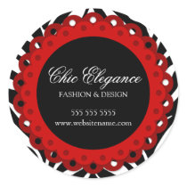 Fun Zebra Print and Red Lace Stickers