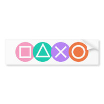 Fundamental Game Symbols bumper stickers by BoogieMonst Fundamental Game Symbols bumper stickers