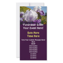 Fundraiser Events Custom Invitations Iris Flowers Photo Cards