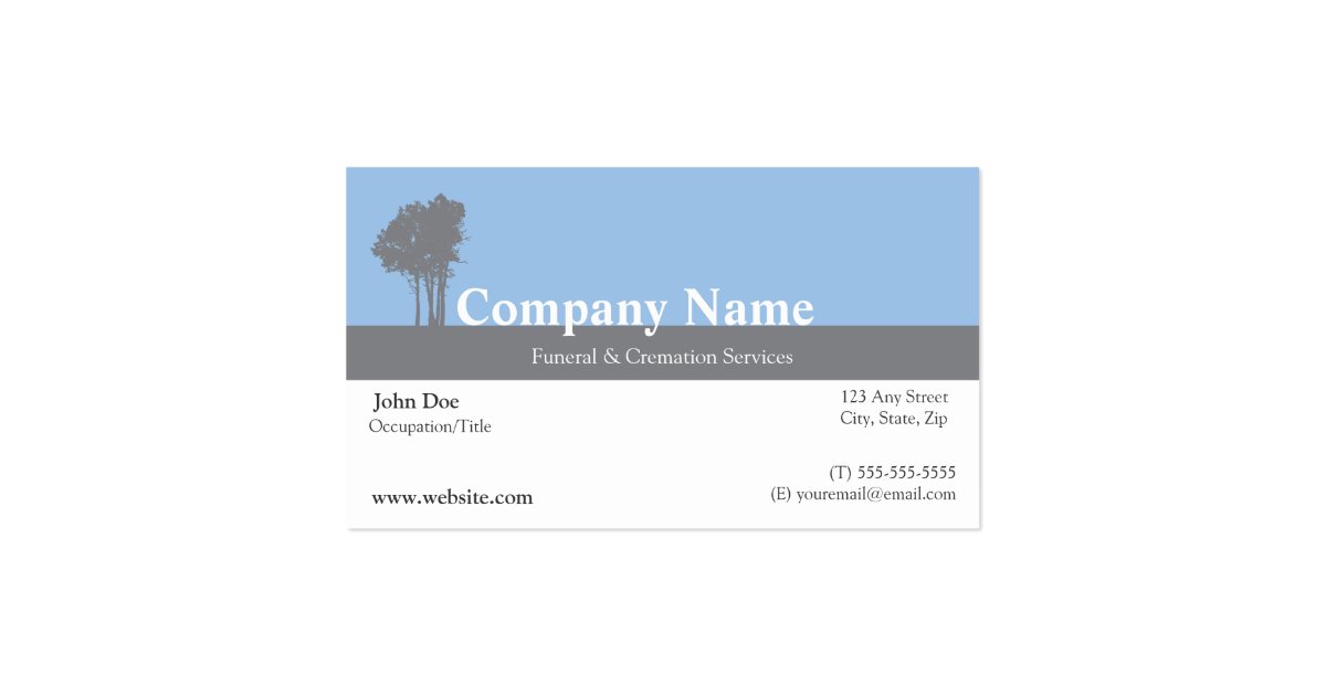 Funeral Director Business Card Zazzle