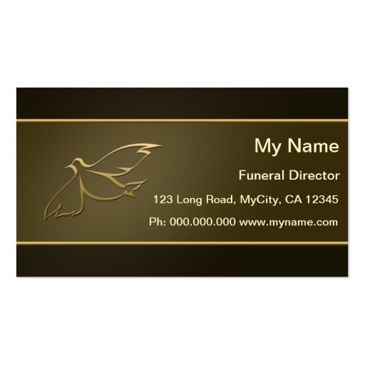 Funeral Director Business Cards (front side)