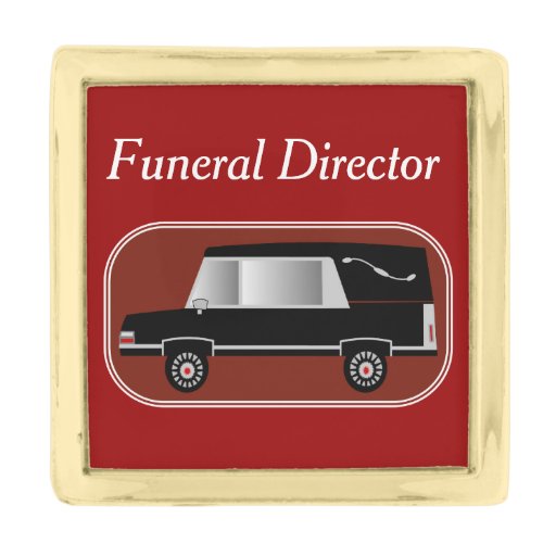 Funeral Director Lapel Pin Red Zazzle