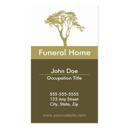 Funeral Home Business Card : Zazzle