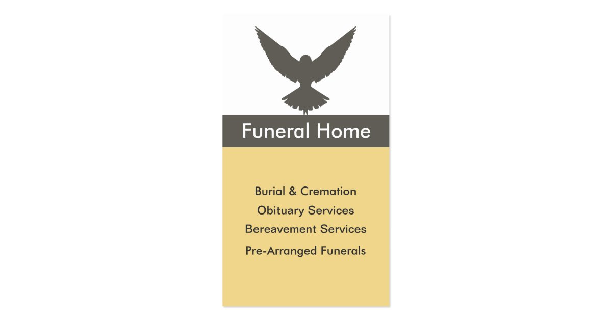 Funeral Home Business Card Zazzle
