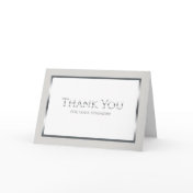 Funeral Thank You Card -- Classic Silver