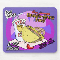 Funk Sandwich Upside-Down Taco mousepads by funksandwich Funk Sandwich Upside-Down Taco mousepads