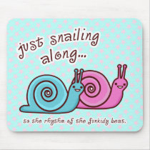 FUNKIDY BEAT - SPEEDO & SPAGO THE SNAILS MOUSEPAD by Jill311 FUNKIDY BEAT - SPEEDO & SPAGO THE SNAILS MOUSEPAD