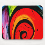 Funky Abstract Circles Art Mouse Pad