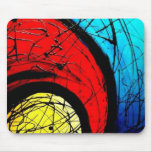 Funky Abstract Circles Art Mouse Mat
