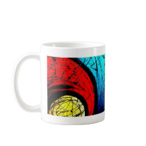 Funky Abstract Circles Art mugs