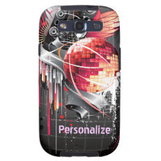 Funky Abstract Disco Ball Music Design Samsung Galaxy SIII Case