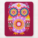 Funky Abstract Owl Mousepad