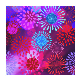 Funky Abstract Sparkle Shine Flower Petals Canvas Prints