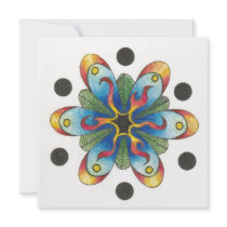 Funky Abstract Spotted Design invitations