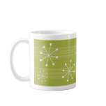 Funky Abstract Striped Snowflakes Holiday Mug