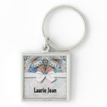 funky abstract swirl pattern key chains