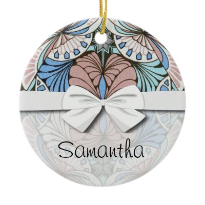 funky abstract swirl pattern christmas tree ornaments Zazzle_ornament