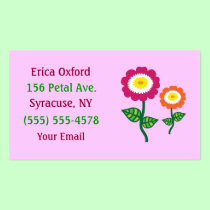 Funky Art Flower Business Cards business cards