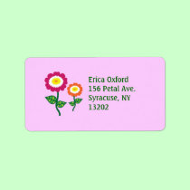Funky Art Flowers labels