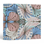 funky art nouveau abstract colorful pattern II 3 Ring Binder