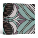 funky art nouveau abstract muted pattern swirl vinyl binders