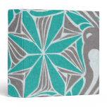 funky art nouveau abstract star pattern swirl vinyl binder