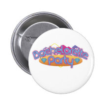 funky bachelorette wedding bridal shower party pinback buttons