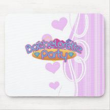 funky bachelorette wedding bridal shower party mousepads
