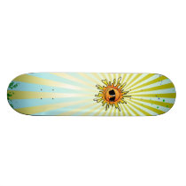 Funky background skateboard.