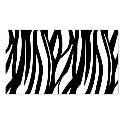 Funky Backside Zebra Black/White Monogram Business Card (back side)