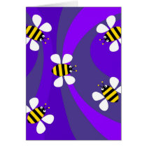 Funky Bees Greeting Cards