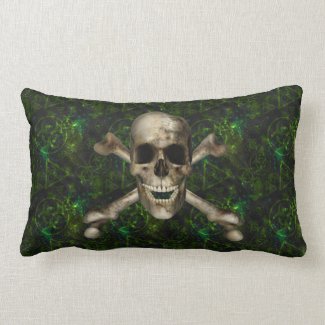Funky Bio Hazard Skull Pillow mojo_throwpillow