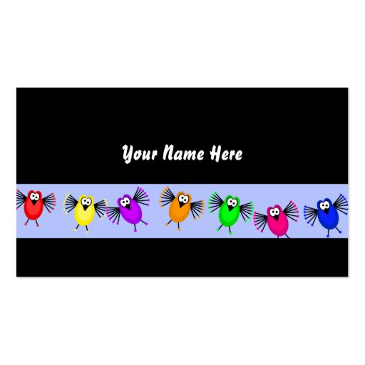 Funky Bird Banner, Your Name Here Business Card