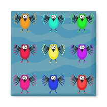 Funky Birds magnets