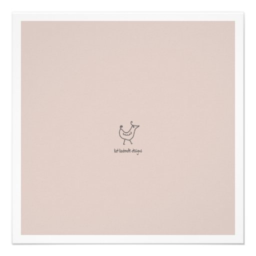 Funky Birds Modern Family Couples Baby Shower Tan Invitations