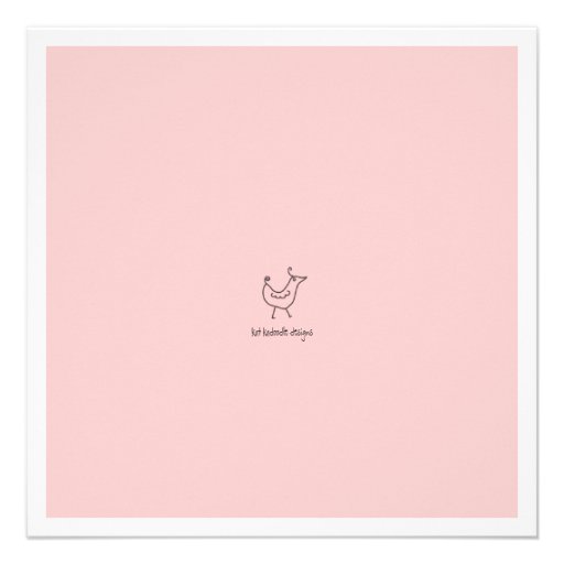 Funky Birds Modern Family Couples Girl Baby Shower Custom Announcements