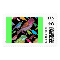 Funky Birds postage