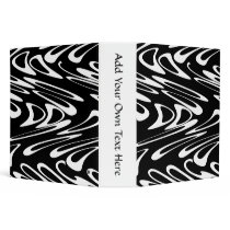 Funky Black and White Pattern. Binder