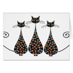 Funky Black Catin Notecards