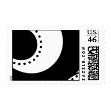 Funky Black Dot Postage Template