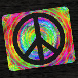 Funky Black Peace Sign Mouse Pads