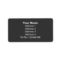Funky Black Star pattern Address labels (M) labels
