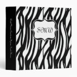 Funky Black/White Zebra Monogram binders