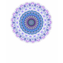Funky Blue and Purple Kaleidoscope Mandala T-shirt