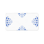 Funky Blue and White Polka Dot Party Address Label