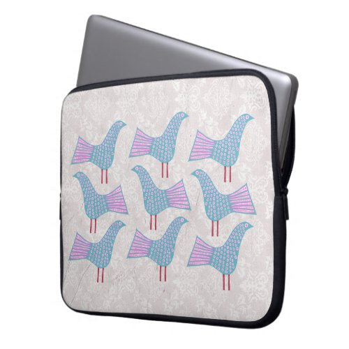 Funky Blue Birds Laptop Ipad Sleeve Bag electronicsbag